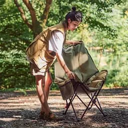 Стілець складаний Naturehike CNK2450JJ020, оливковий зелений - мініатюра 4