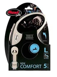 Повідець-рулетка Flexi New Comfort L для собак великих порід стрічка 5 м до 60 кг чорний - мініатюра 2