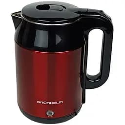 Електрочайник із нержавіючої сталі Grunhelm EKS-1921R дисковий 2л 1500 Вт