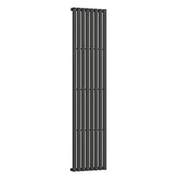 Вертикальний радіатор Navin Ellipse 480x1800-8, anticor, чорний муар 10-012033-4880, Чорний матовий - мініатюра 2