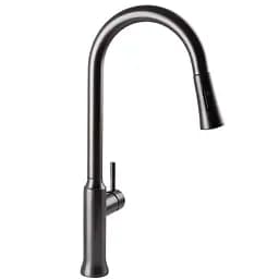 Смеситель для кухни Globus Lux ALPEN SBT1-2033-S-GP вытяжной с лейкой для удобного мытья посуды