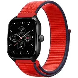 Ремінець нейлоновий на липучці BeWatch Xiaomi Amazfit BIP/GTS/GTR 20 мм Оранжево-червоний (1011359.3UW)
