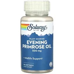 Олія примули вечірньої Solaray High Potency Evening Primrose 500 мг 90 м'яких капсул
