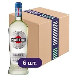 Упаковка вермуту Martini Bianco 15% 4.5 л (0.75 л x 6 шт.)