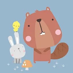 Набір для розпису по номерах Strateg Бобер з вухастиком 30х30 см (ES-0851)