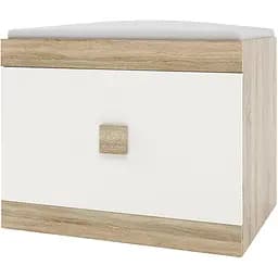 Тумба для взуття Еверест Соната ТО-600 60х38х45 дуб сонома + білий (DTM-2210)