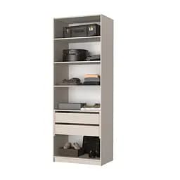 Шафа 2-дверна MebelStar Оскар ДСП BG, блок шухляд+полиці 80x52x220 см Кашемір (MBS-4475) - мініатюра 2