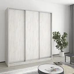 Шкаф-купе трехдверный MebelStar Стандарт AL 3ДСП 190x60x240 см Аляска серый (MBS-1518)