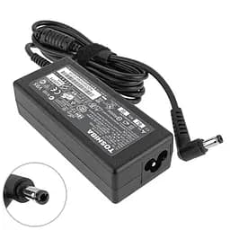 Блок живлення для ноутбука TOSHIBA 19V, 3.42A, 65W, 5.5x2.5mm, L-подібний роз'єм, Black (без кабелю) - мініатюра 2