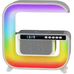 Ночная смарт XM-G3 RGB подсветка Bluetooth с колонкой беспроводной зарядкой часами радио 15 Вт