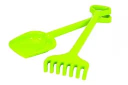 Игрушечная Лопатка + грабельки Гулливер ТехноК 1424TXK Зеленый
