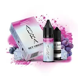 Набір компонентів для самозамісу сольової заправки Aura 30 мл Cosmo Berries Малина Голубика, 0-50 мг (17216)