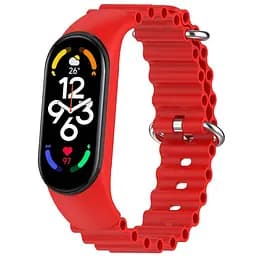 Ремешок Ocean Band для Xiaomi Mi Band 3/4/5/6/7 Красный / Red