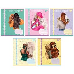 Набір зошитів Yes Friends forever А5 в клітинку 18 аркушів 25 шт. (766969)