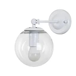 Бра настінне Levistella 756WPR150F-1 WH+CL E27 150 мм білий прозоре скло для дому