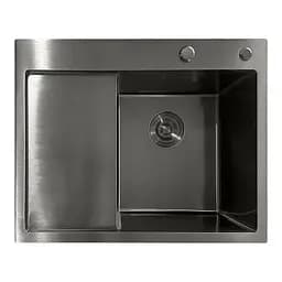 Кухонная мойка из нержавеющей стали Mixxus MH6350R Nano-Black MI7047, Графит