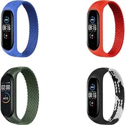 Набор ремешков BeCover Elastic Nylon Style для Xiaomi Mi Smart Band 5 / Mi Smart Band 6 Size S Boy 4 цвета (706497)