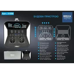 Зарядна станція Brevia 31000PS — 1000W LifePo4 - мініатюра 6