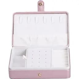 Скринька-органайзер для прикрас Yiwu на кнопці 16x11x4.7 см рожеве золото HP-5-30PP