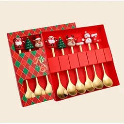 Набор чайных ложек новогодних Merry Christmas 14746 15.5 см см 6 предметов золотистый