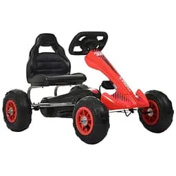 Педальний карт Bambi з регульованим сидінням та надувними колесами червоний