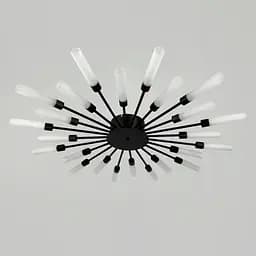 Стельова чорна люстра у формі сонячних променів на 24 плафони G9 96х8 см Line F Арт. 1276 24 BK