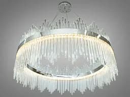 Люстра стельова LED Diasha Q802/800CH Rodzinka, 44W, хром, регульована висота, для коридору та вітальні - мініатюра 2
