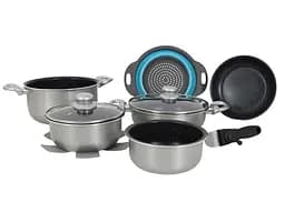 Набір посуду Gimex Cookware Set induction 9 предметів Silver (6977226)