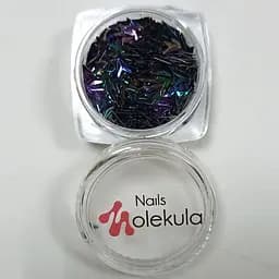 Декор для дизайну нігтів Nails Molekula 1,5 г No 07 Фіолетово-зелений куточок