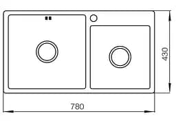 Мийка MIXXUS MX7843-220x1.0-PVD-BLACK (MX0565) - мініатюра 2