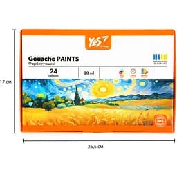 Фарби гуашеві Yes Orange Line 24 кольори 20 мл (230434) - мініатюра 6