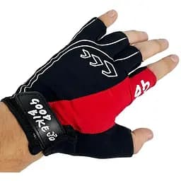 Велорукавиці Good Bike D-Grip короткий палець розмір M червоні (94505Red-IS) - мініатюра 6