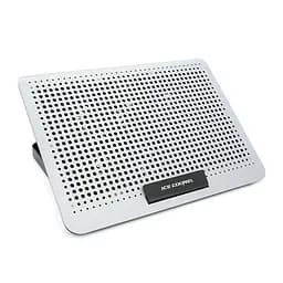 Підставка під ноутбук IceCoorel A19, 10-15.6", 6 * 60mm 580±10% RPM, корпус пластик + алюміній, 2xUSB 2.0, 350x225x26mm, Silver, Box, Q20