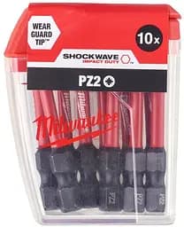 Биты Shockwave PZ2х50мм набор 10шт Milwaukee hoz0013184