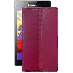 Чехол StatusCASE из экокожи для планшета Lenovo Tab 2 A7-10 Бордовый