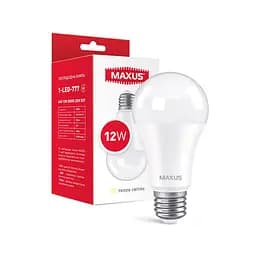 Лампа світлодіодна Maxus 1-LED-777 A60 12W 3000K 220V E27