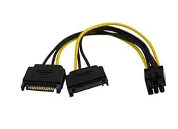Кабель живлення для відеокарти 6pin Male - 2хSATA Male (S0409) - мініатюра 2