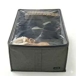 Коробка  ORGANIZE  для зберігання взуття на 4 пари до 44 розміру 48*34*20 см (сірий)