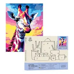 Набір для розпису по номерах "Кольоровий жираф" 40*50 см, IDEA2-GX47242, ТМ "99IDEAS"