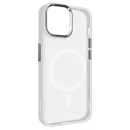 Чехол для Apple iPhone 13, Unit MagSafe, белый, прозрачный, магсейф, противоударный, магнитный, панель-накладка с поддержкой MagSafe, с поддержкой беспроводной зарядки, TPU+PC, защита всего корпуса, ударостойкий, ArmorStandart (ARM70445)