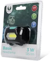 Фонарь налобный Forever Light Basic COB 3W 135lm 3 x AAA Black