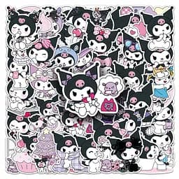 Стікерпак Куромі Набір наклейок GeekLand Kuromi 50 штук