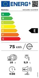 Electrolux Посудомийна машина Electrolux вбудована, 10компл., Е, 45см, дисплей, інвертор, 3й кошик, чорний - мініатюра 9