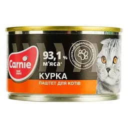 Влажный корм для кошек Carnie Паштет мясной с курицей 100 г