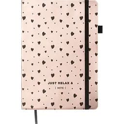 Блокнот діловий Buromax Relax А5 96 арк. в лінійку обкладинка штучна шкіра рожевий (BM.295201-10)