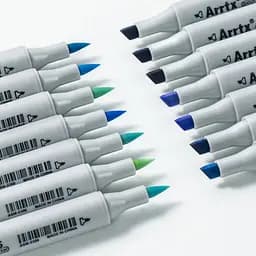 Спиртові маркери Arrtx OROS ASM-03BU 24 кольорів, сині відтінки - мініатюра 2