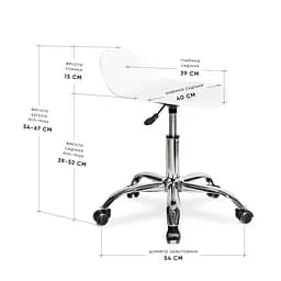 Крісло Mealux Hommex Capri Slim White (H-135 White)  - мініатюра 2