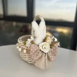 Пасхальная корзина 15х15х18см hand-made 2 MIS LT