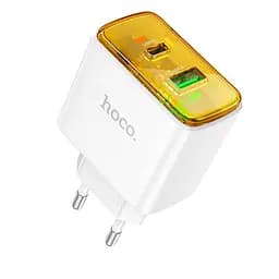 Зарядний пристрій Hoco CS42a 30W адаптер живлення на 2 виходи + кабель Usb-C Lightning білий - мініатюра 5