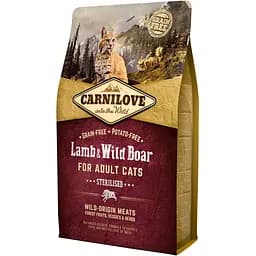 Сухой корм для стерилизованных котов Carnilove Cat Lamb&Wild Boar Sterilised с ягненком и кабаном 2 кг